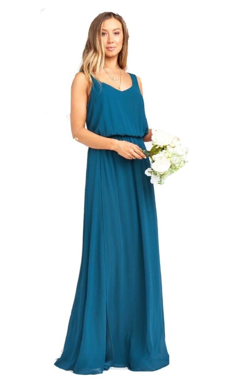 Jenn Maxi XS sleeveless dress teal green color (see description)